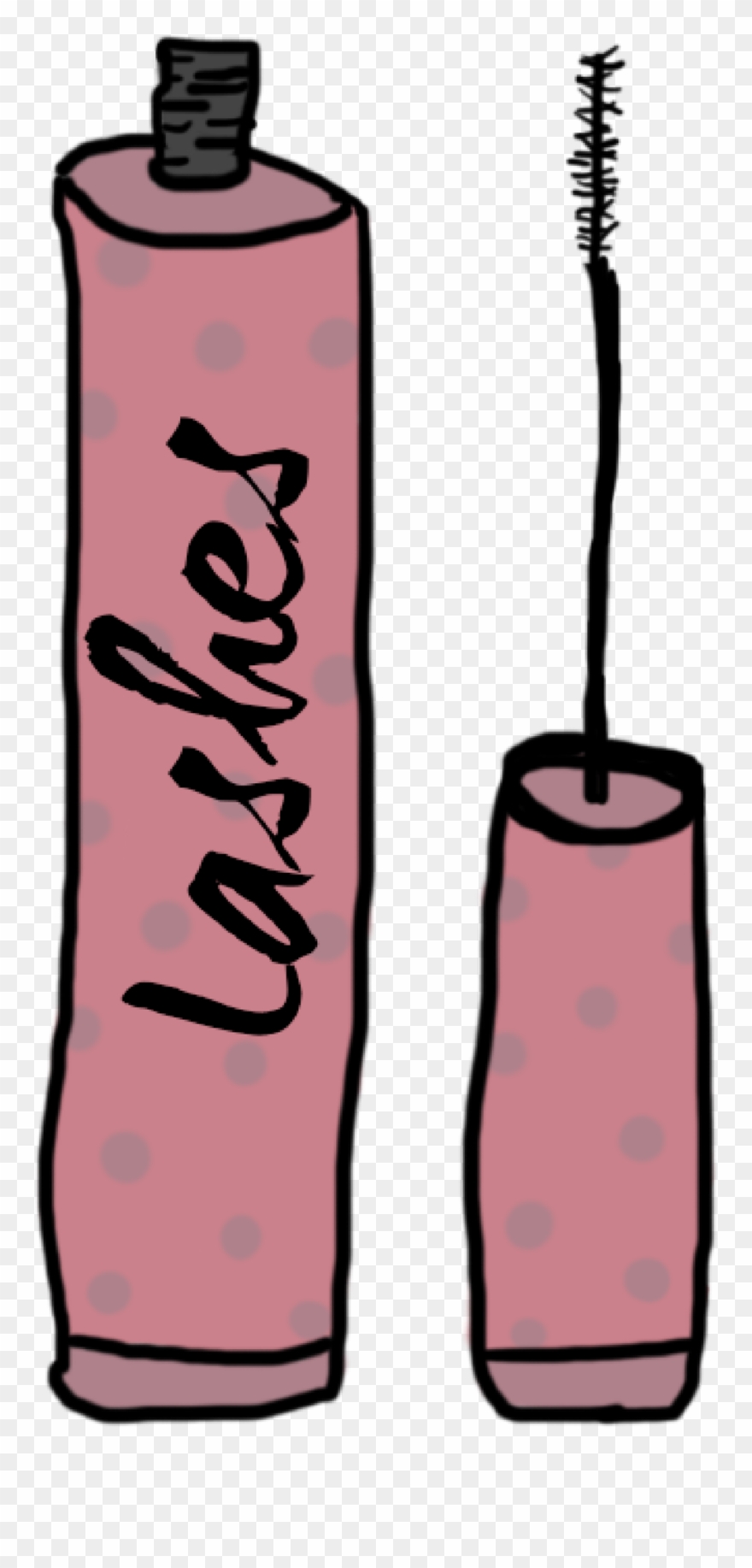 Mascara Wand Icon Illustration - Eyelash & Eyebrow Growth Enhancing, Lengthening, Clipart