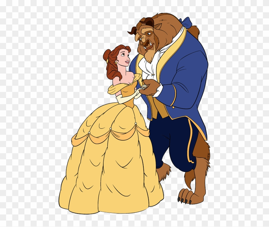 Belle And The Beast - Beauty And The Beast Png Clipart