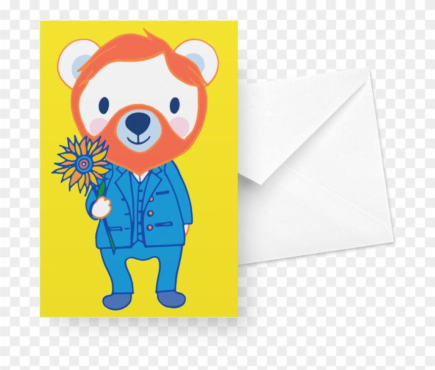 Cartão Vincent Bear Gogh De Nanda Corrêana - Bear Clipart