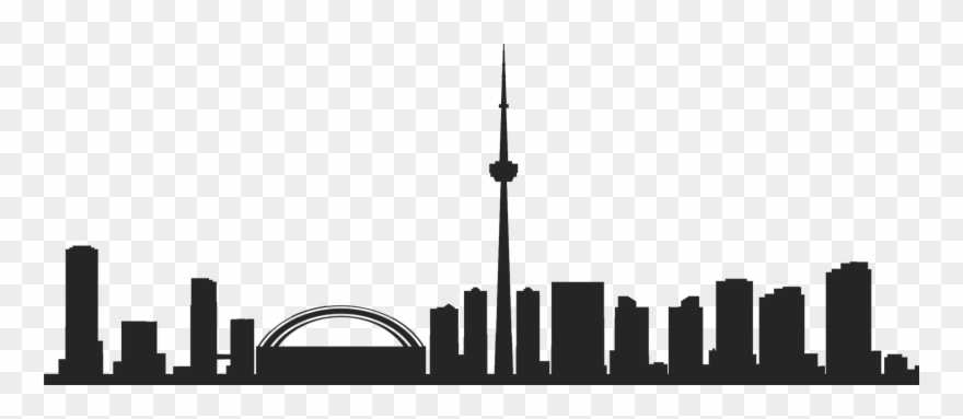 Toronto It Support - Toronto Skyline Black Line Clipart