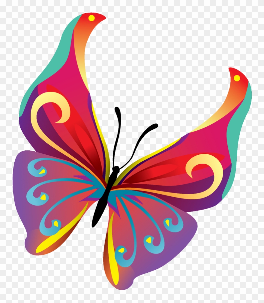 Butterflies Vector Png Pic - Cartoon Picture Of Butterfly Clipart