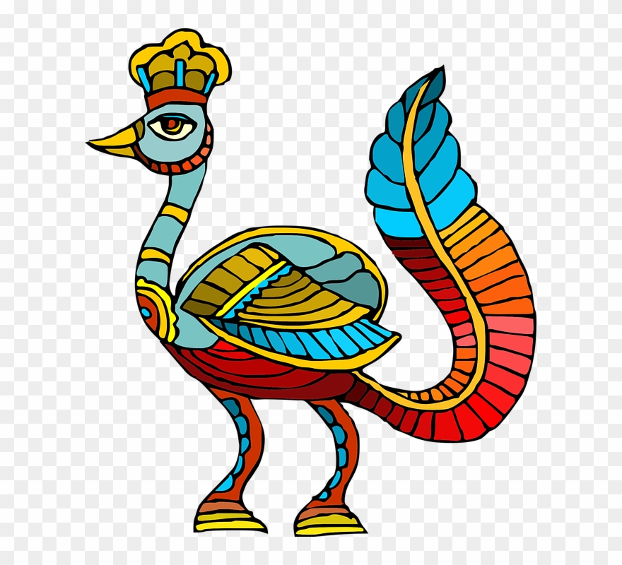Cartoon Mummy Images 27, Buy Clip Art - Colorful Mythological Peacock 5'x7'area Rug - Png Download