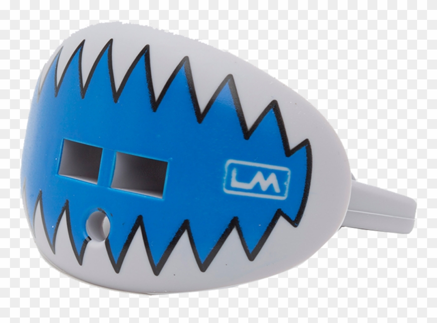 Loudmouthguards Shark Teeth Lion Royal Blue Grey - Loudmouthguards Pacifier Style Lip Protector Mouthguard Clipart