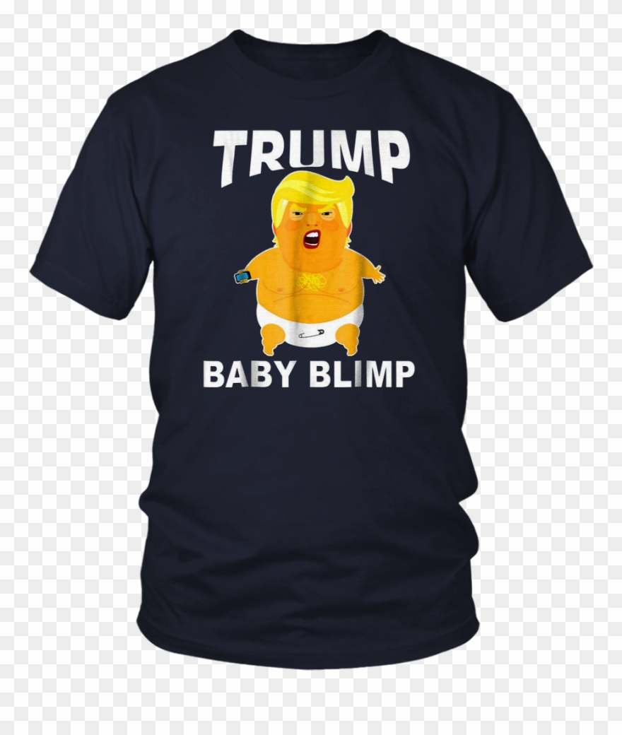 Trump With Baby Blimp Funny T-shirt - Larry Bernandez T Shirt Clipart