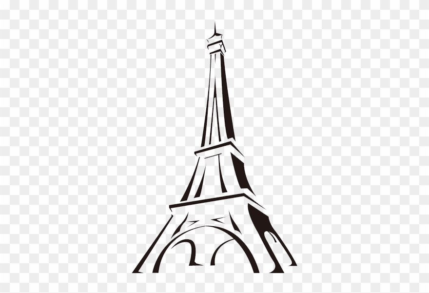 Vector Freeuse Library Tower Cartoon Drawing Clip Art - Easy Drawings Of Eiffel Tower - Png Download