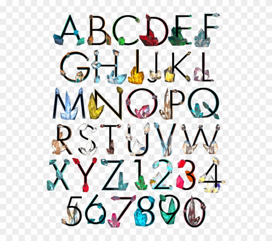 Crystal Font - Alphabet Clipart