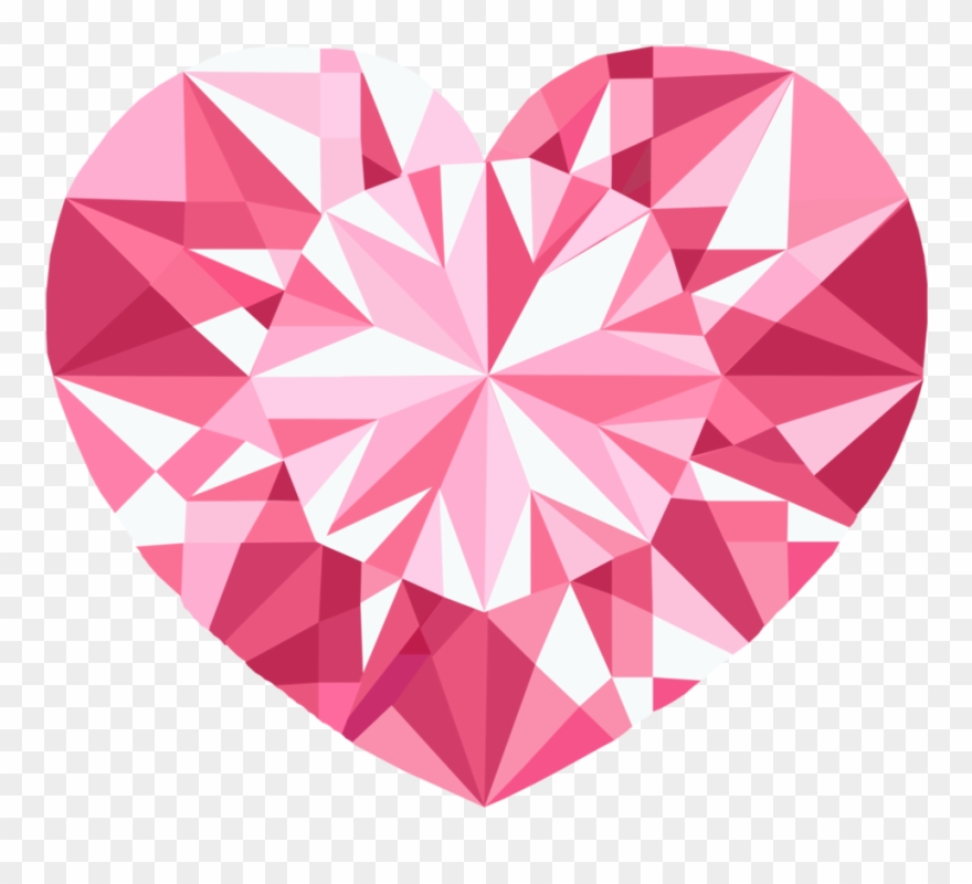 Vector Crystal Pattern Graphic Royalty Free Library - Pink Crystal Heart Png Clipart