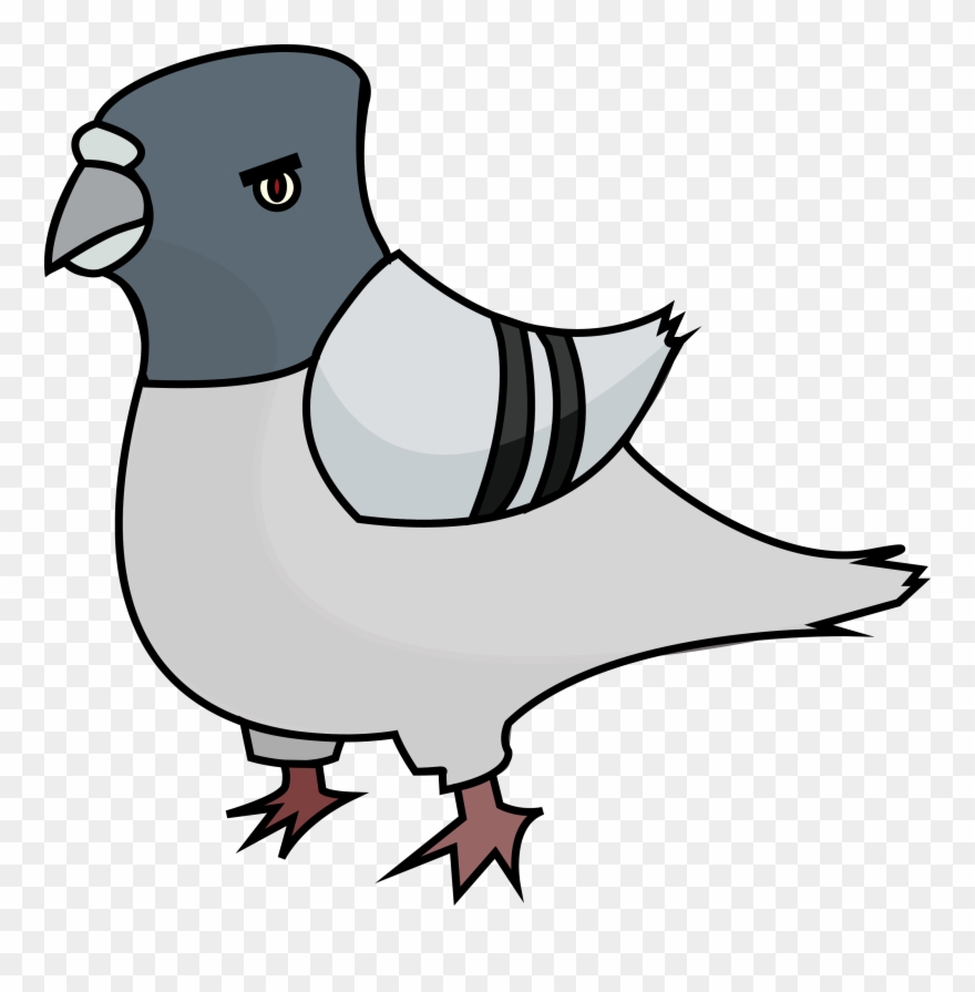 Pidgeons Clipart Logo - Angry Pigeon Clip Art - Png Download