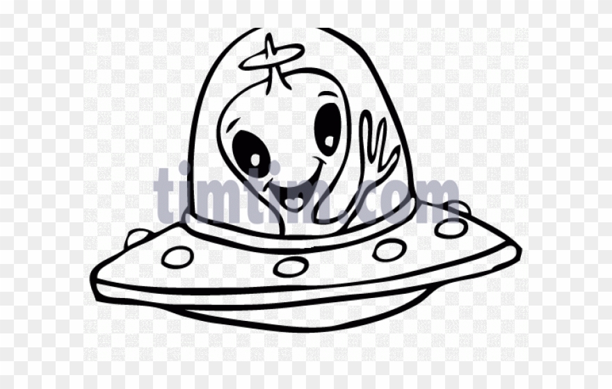 Drawn Alien Friendly Alien - Alien Kids Drawings Clipart