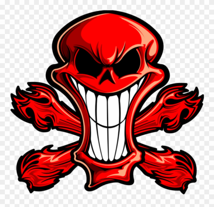 Red Skull Cartoon Clipart