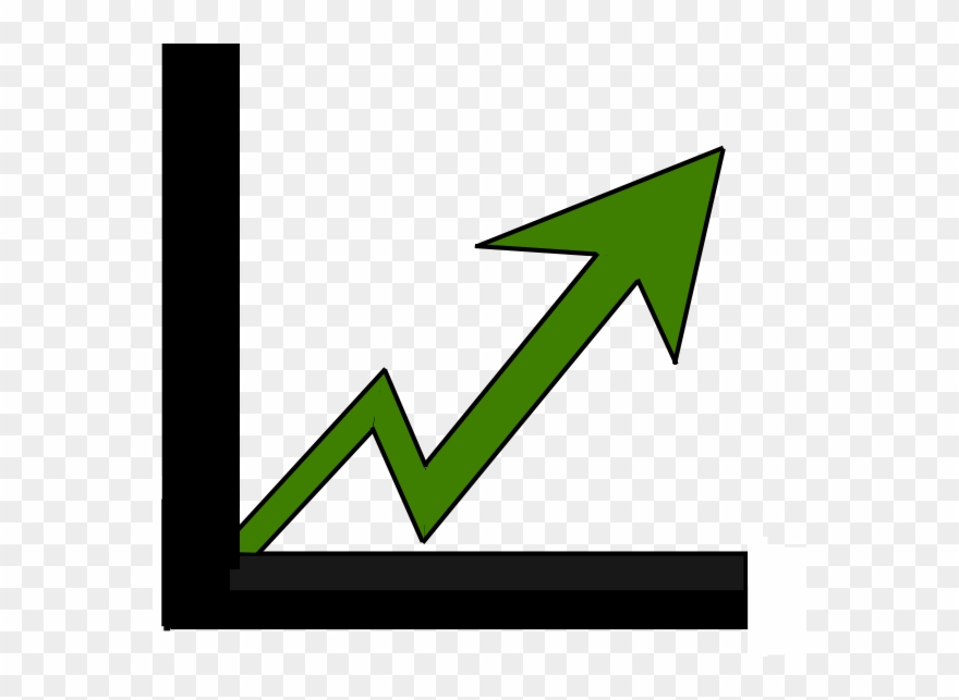 Green Profit Arrow Outline 4 Clip Art - Clip Art - Png Download