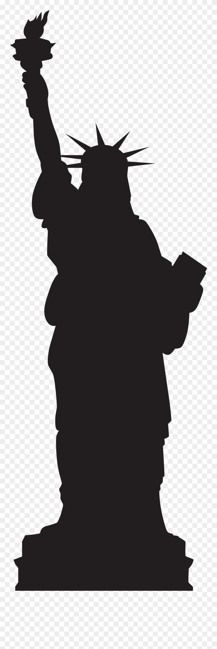 Statue Of Liberty Silhouette Transparent Png Clip Art - Statue Of Liberty