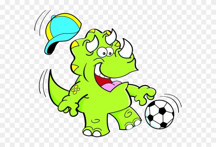 Triceratops Dinosaur Football Clip Art - Triceratops - Png Download