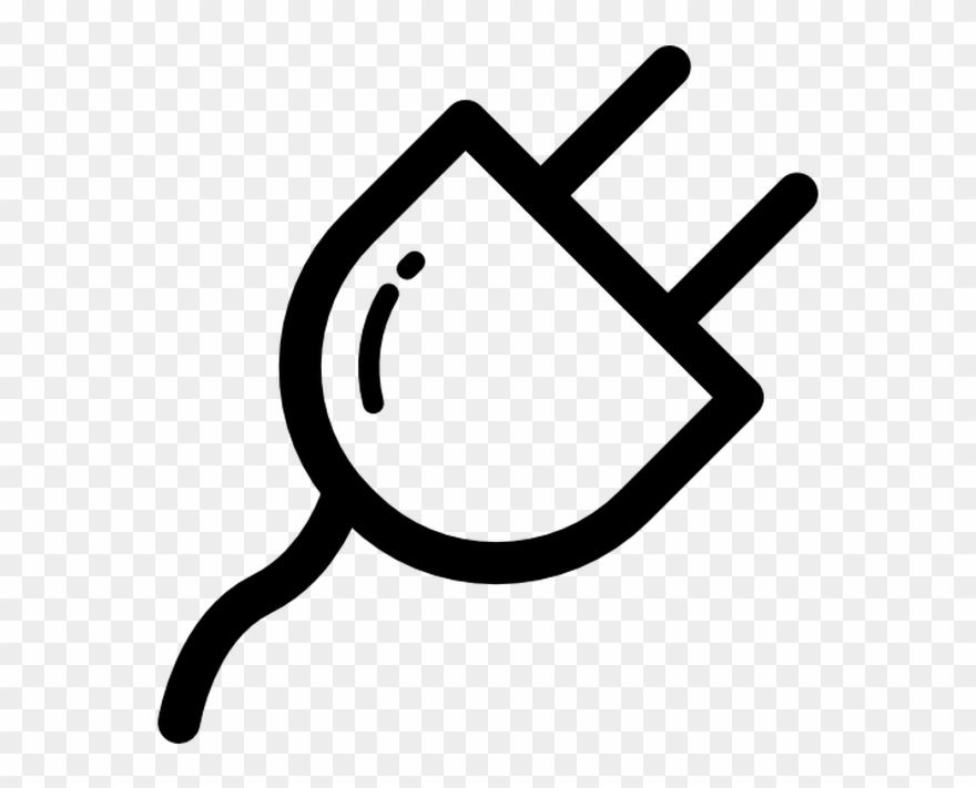 Electrical Plug Outline With Cord Free Vector Icons - Free Vector Electrical Cord Clipart