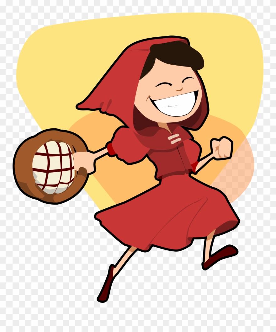 Riding Clipart - Cartoon Red Riding Hood - Png Download