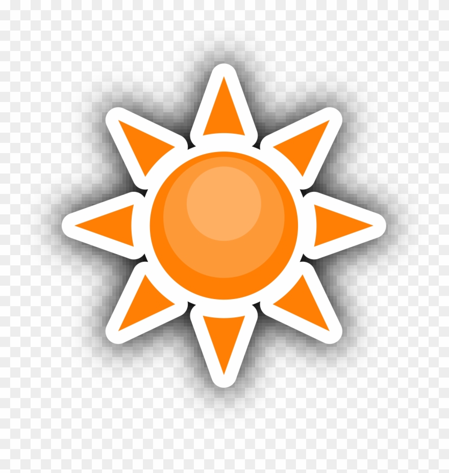 Paper Sun Sticker Transprent - Sun Dots Clipart