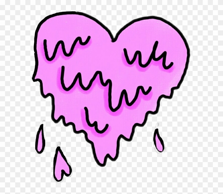 Heart Paint Pastelgoth Bleedpink - Slime Png Clipart