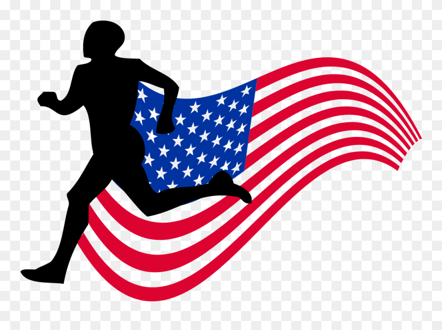 Runner Flag - Runner Logo Flag Clipart