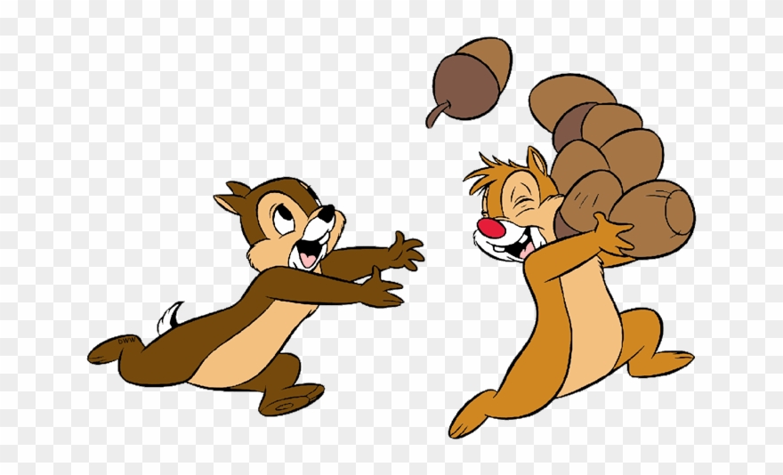 Chip And Dale Clip Art Disney Galore - Chip And Dale Acorn - Png Download