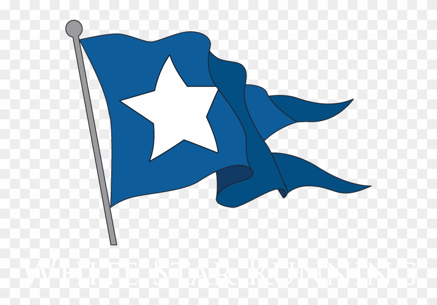 Find Your Next Race - White Star Running Logo Clipart