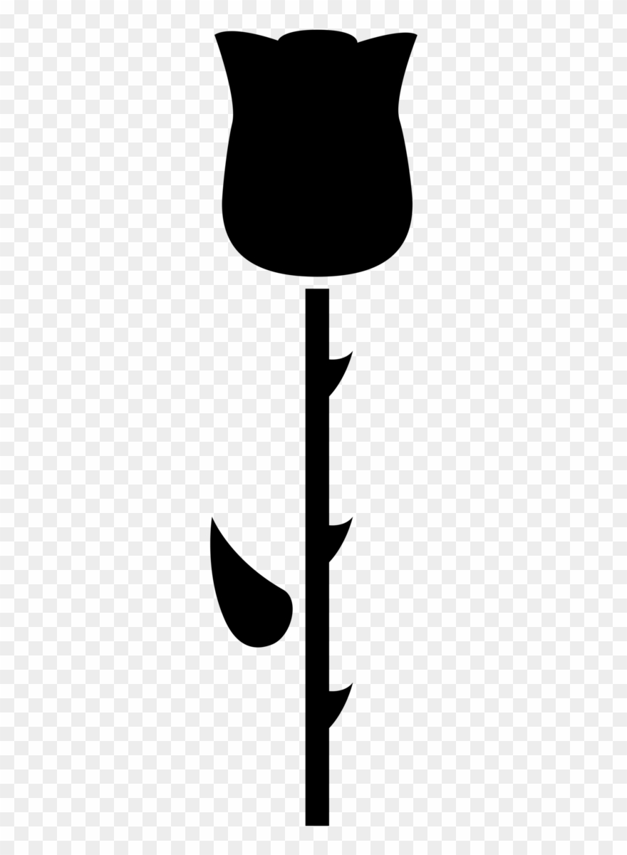 Icon - Rose Icon Black And White Clipart