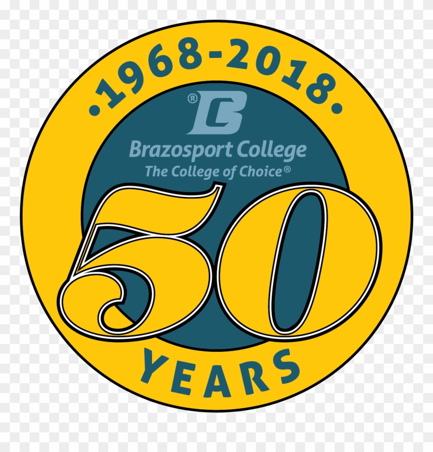 Brazosport College 50th Logo - Bitsvizag Clipart