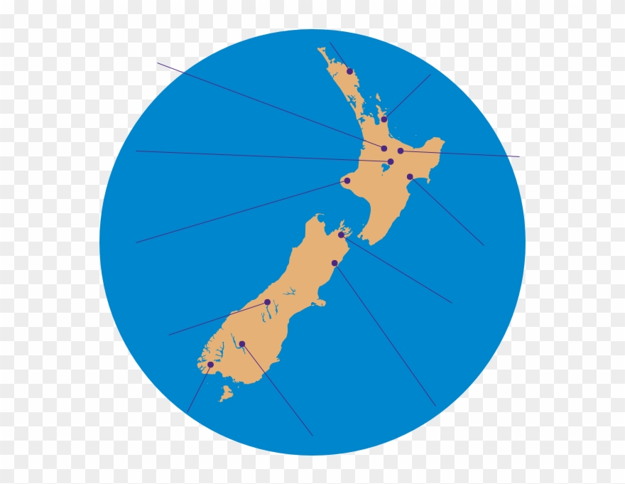 Enhanced Care Locations - New Zealand Atlas Book Clipart