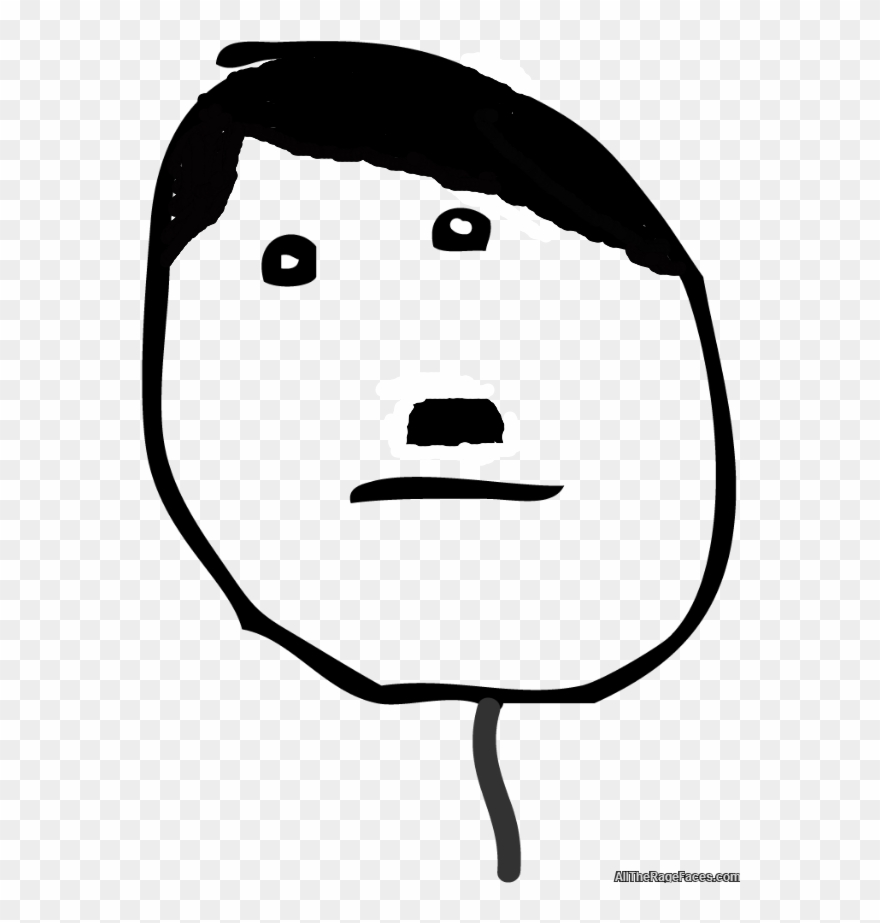 #6122568 Comment - Rage Meme Poker Face Clipart