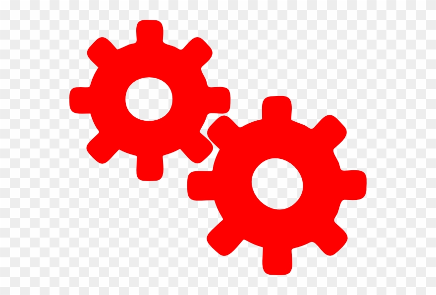 Gears Clipart Red - Gear Red Png Transparent Png