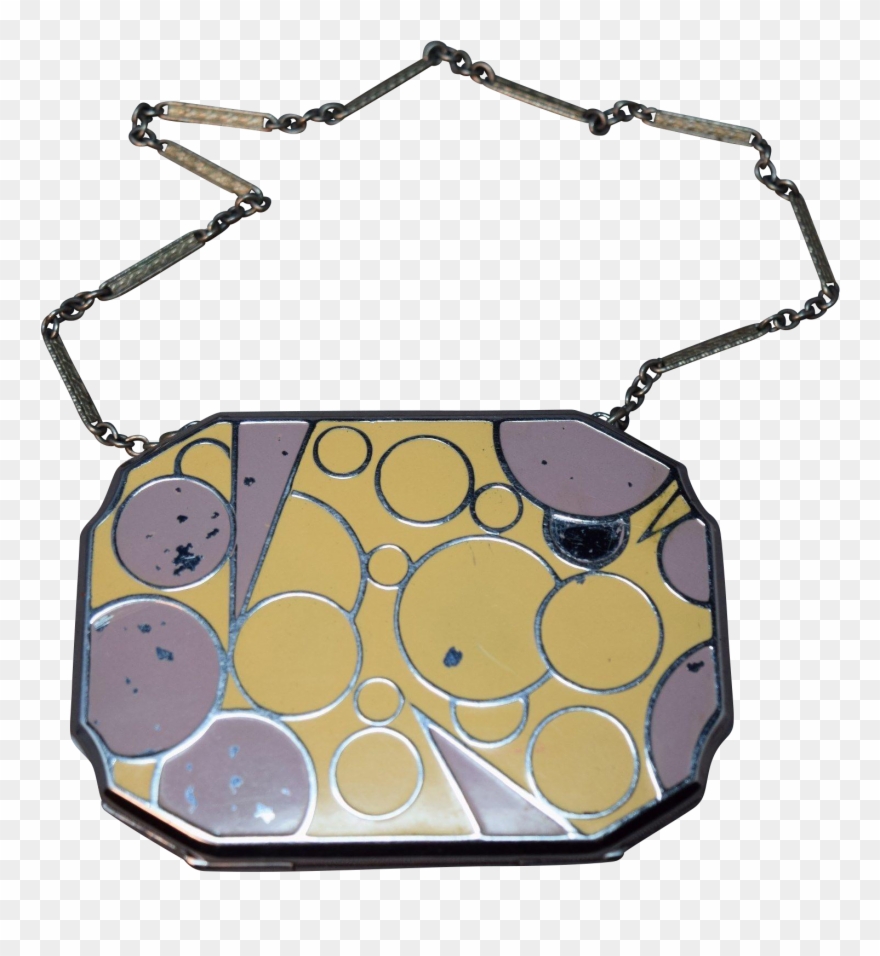Vintage Art Deco Enameled Necessaire/powder Compact - Compact Clipart