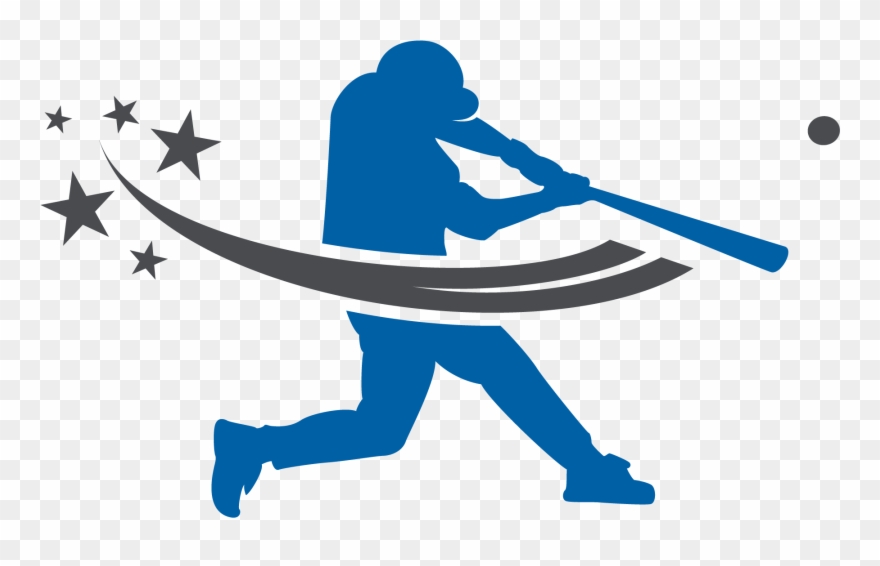 Baseball Silhouette Batting Clip Art - Baseball Silhouette - Png Download