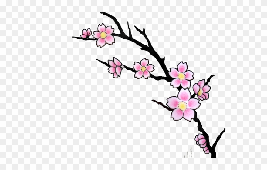Flower Tattoo Clipart Transparent - Cherry Blossom Tattoo Design - Png Download