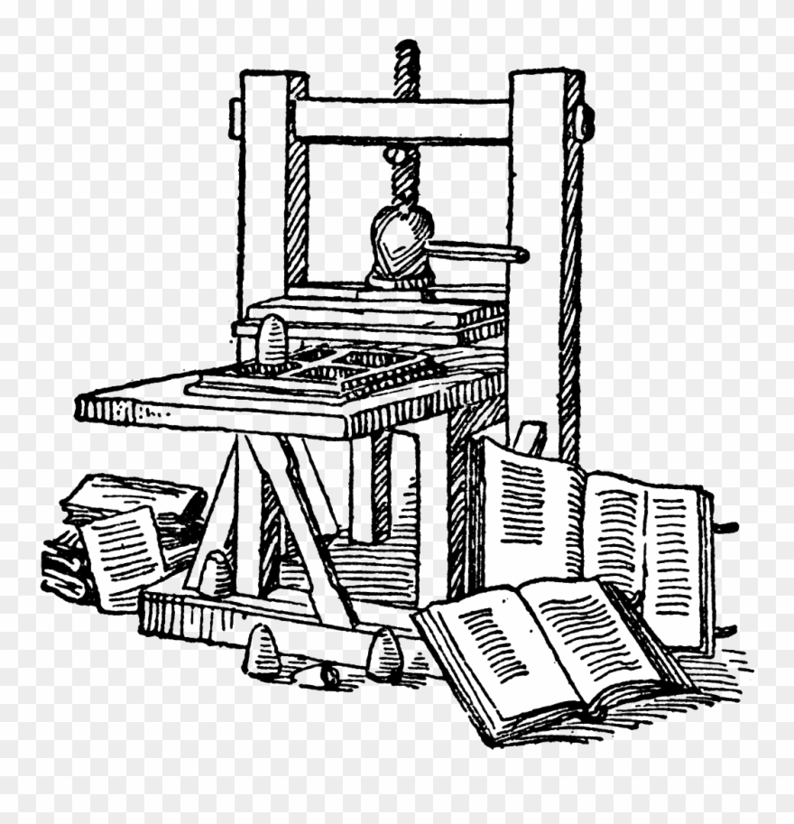 The Printing Press Was One Of The Most Significant - Industrial Age Of Media Clipart