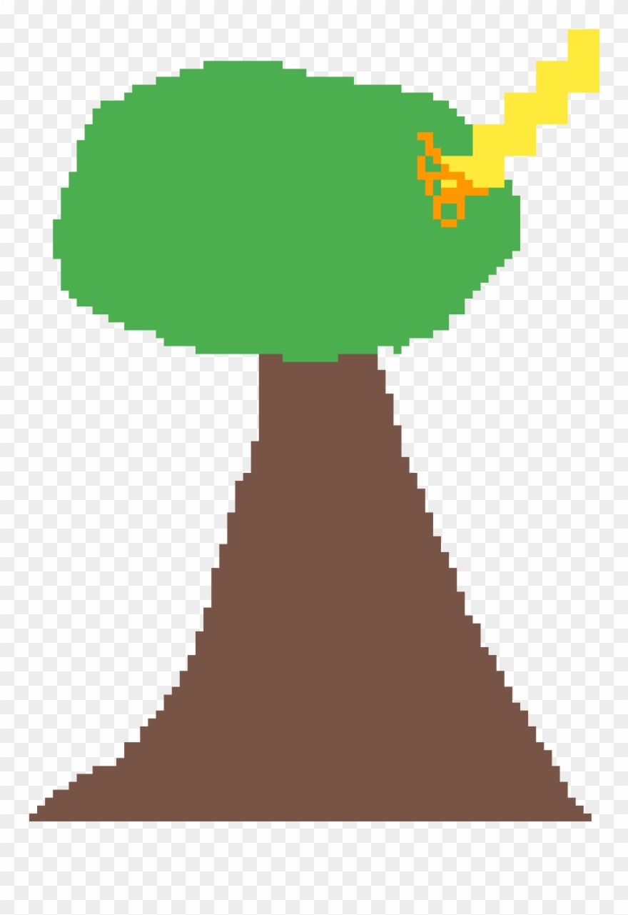 Fire Hitting The Tree - Bold Letter Clipart