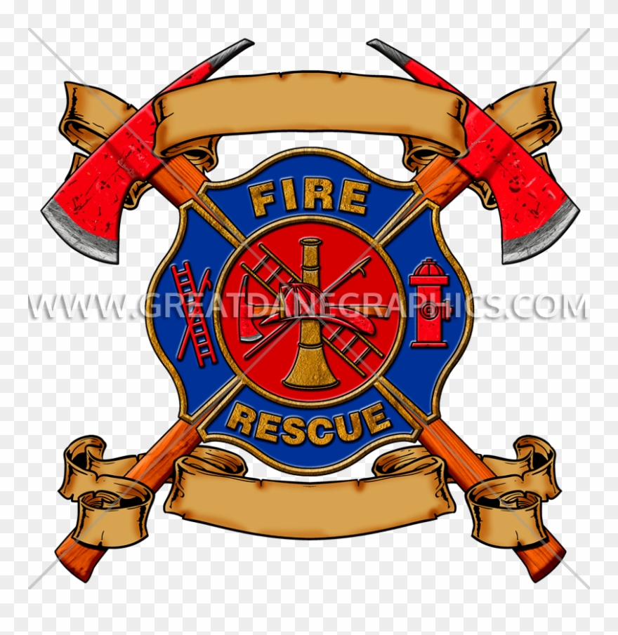 Maltese Cross With Axes Clipart