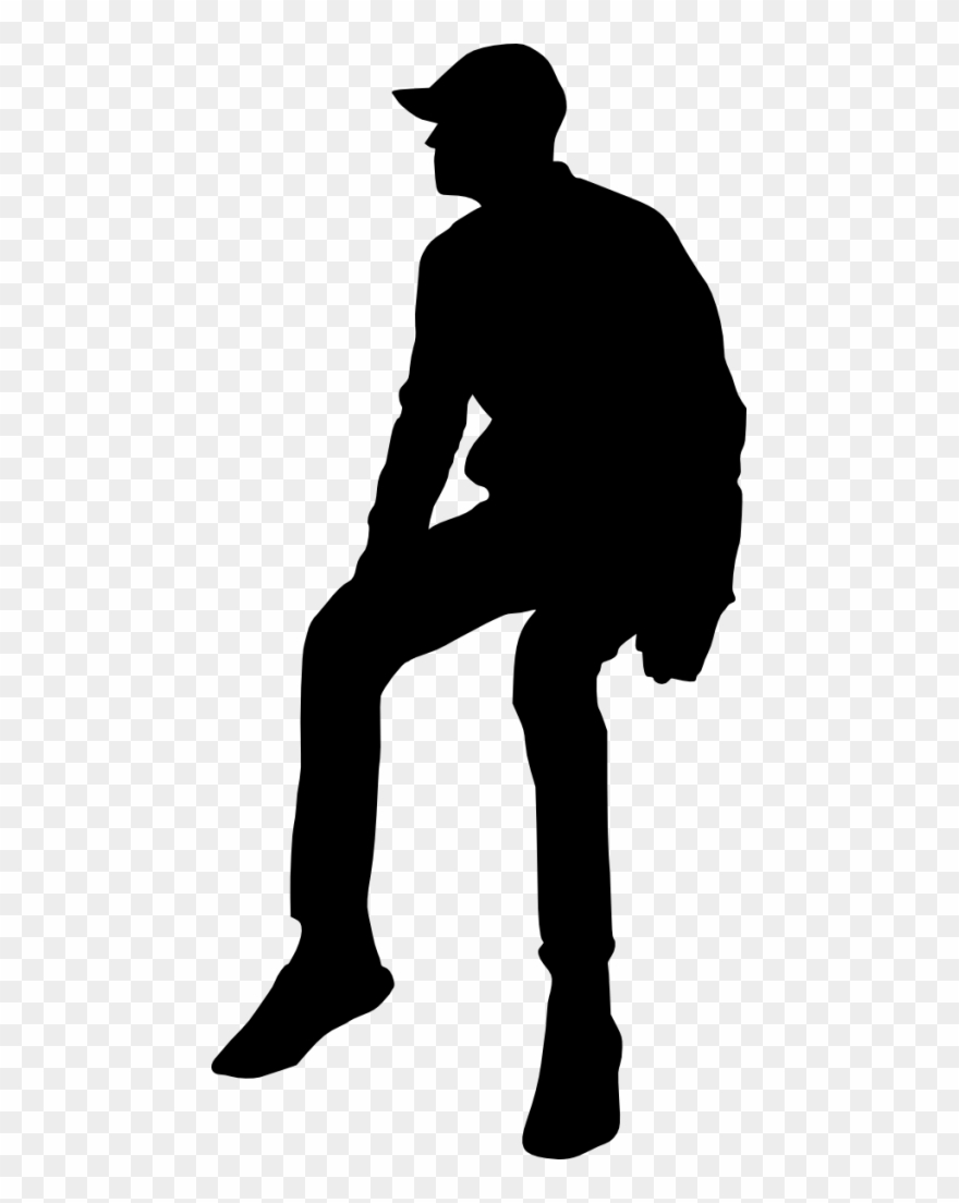 Silhouette People Sitting Png Clip Art Freeuse Download - Person Sitting Silhouette Png Transparent Png