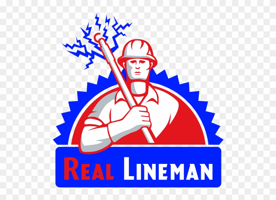 White Background Logo Lineman Wife - Lineman Clipart
