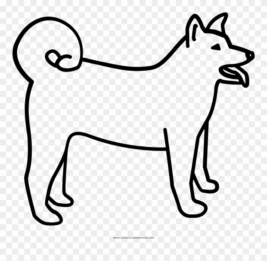 Akita Year Old Coloring Page, Printable Akita Year - Dog Clipart