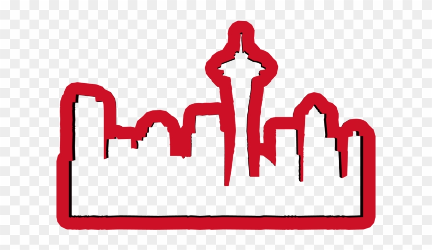 Grunge City Rollers Seattle Skyline Cookie Cutter - Seattle Clipart