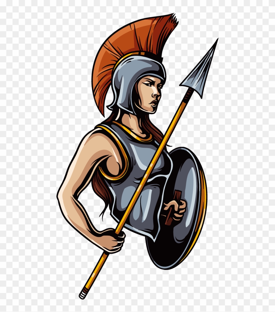 Clip Art Freeuse Stock Ares Greek Mythology The Gods - Escudo Y Lanza Png Transparent Png