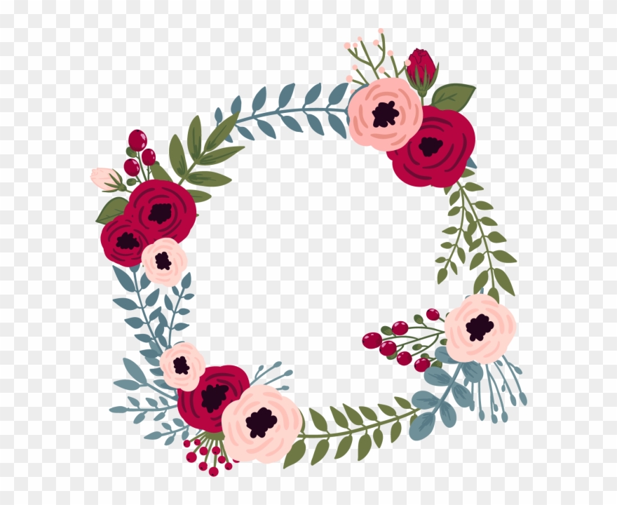 Con Amor, D - Couronne De Fleurs Dessin Clipart