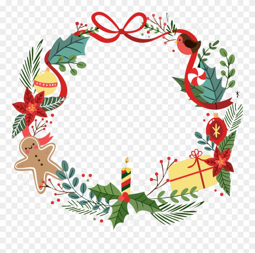 Christmas Garland Vector Png Clipart