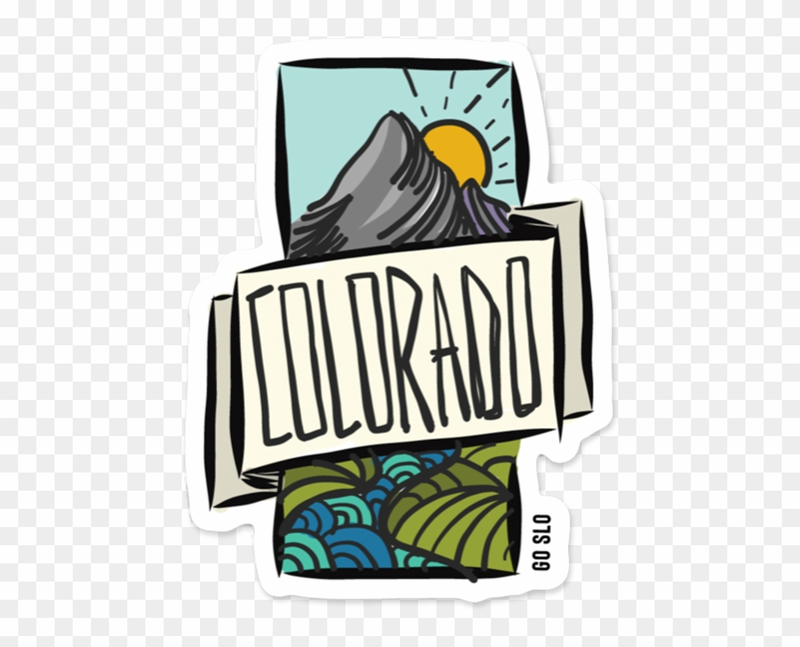 Colorado // Vert View Sticker - Colorado Clipart