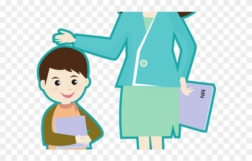 Teacher Clipart Transparent Background - Teacher And Student Clip Art - Png Download