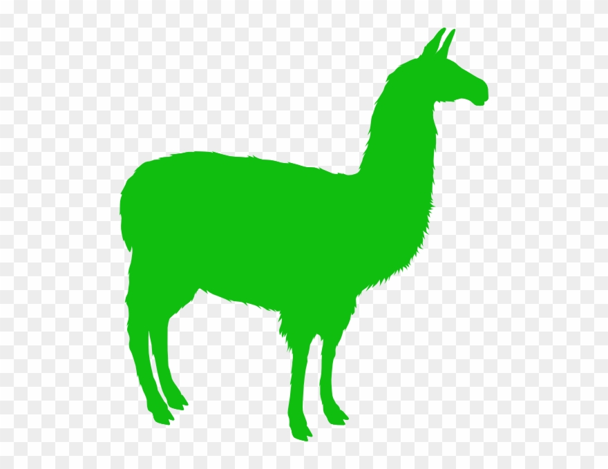 Llama Silhouette Transparent Clipart