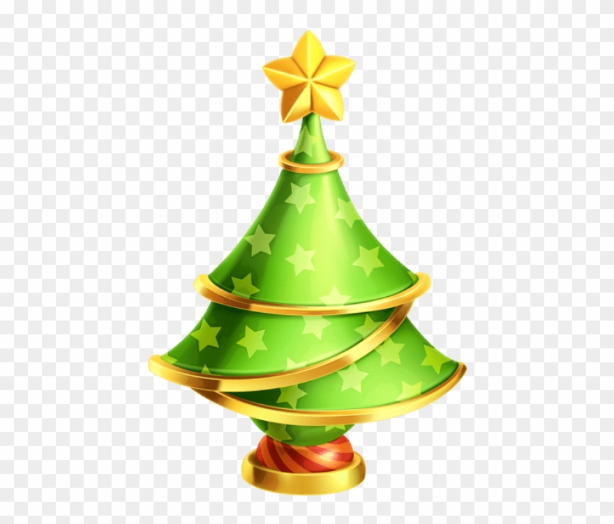 Birthday Hat Transparent Transparent Christmas Tree - Christmas Tree Clipart .png