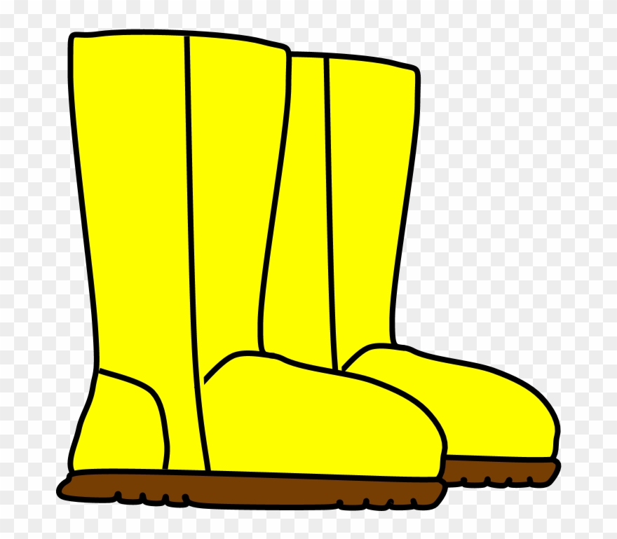 Boots, Snow, Rain, Yellow, Clipart