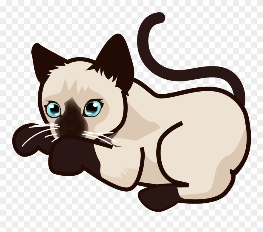 Open - Siamese Cat Clipart - Png Download