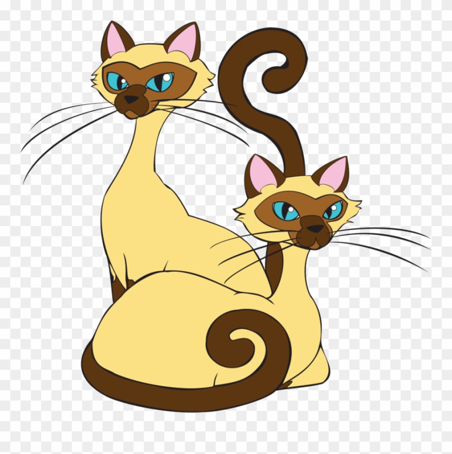 Si And Am By Tewateroniakwa - Siamese Cat Clipart - Png Download