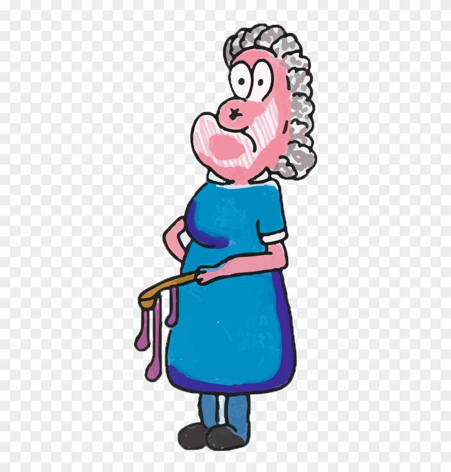 The Scary Lunch Lady - Cartoon Clipart
